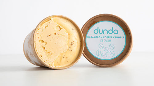 Caramel & coffee crumble ice cream, Dunda