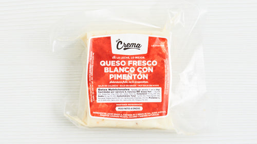 Fresh white cheese with paprika, De la Crema