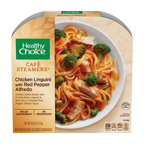 Healthy Choice Café Steamers Chicken Linguini with Red Pepper Alfredo