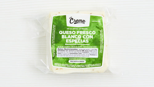 Fresh white cheese with spices, De la Crema