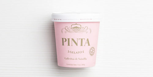 Vanilla cookie gelato, Pinta