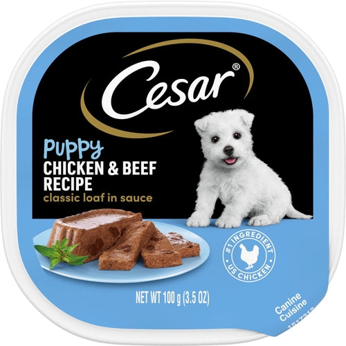 Cesar Puppy Chicken & Beef Recipe Classic Loaf In Sauce