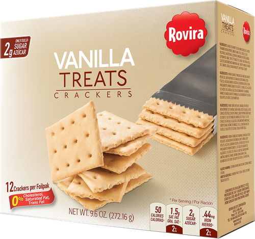 Vainilla Treats Crackers (8 Foil Fresh paquetes/Caja) – 9.6 oz caja